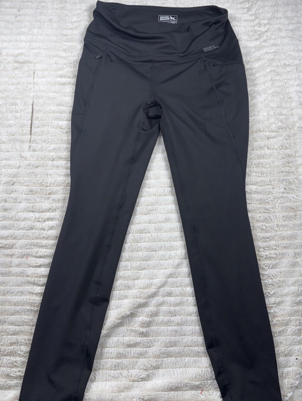 Eddie Bauer Trail Tight Leggings Women’s Small Black High Rise Zipper Pockets